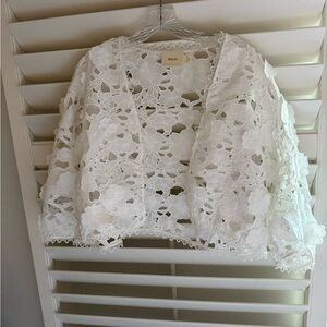 Maeve Ivory Floral Lace Overlay